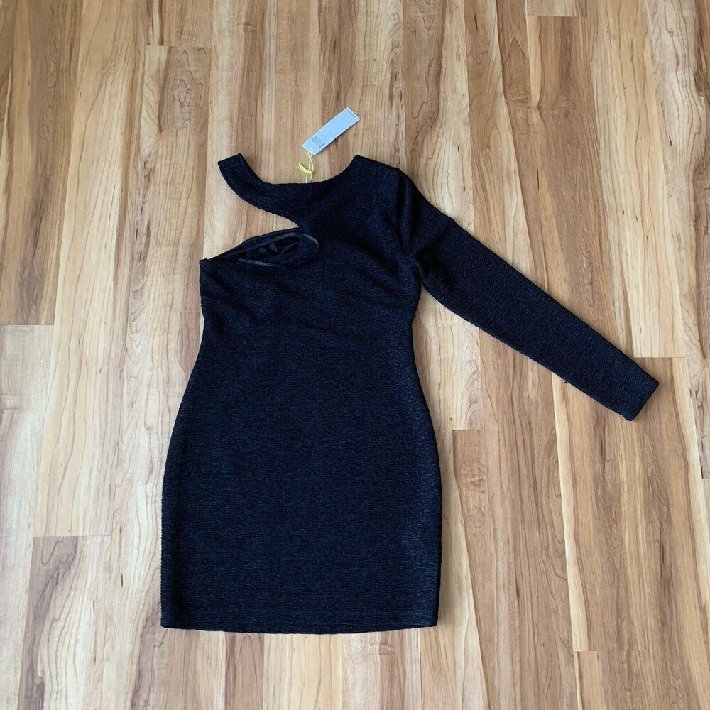 BCBGeneration Medium Black Bodycon One Shoulder C… - image 9